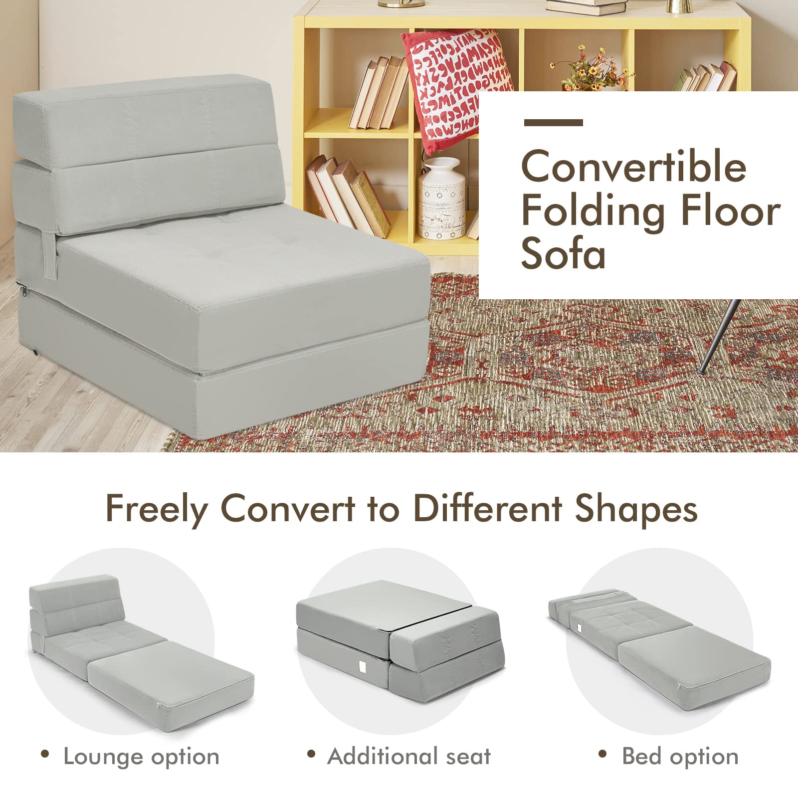 Foldable floor online sofa