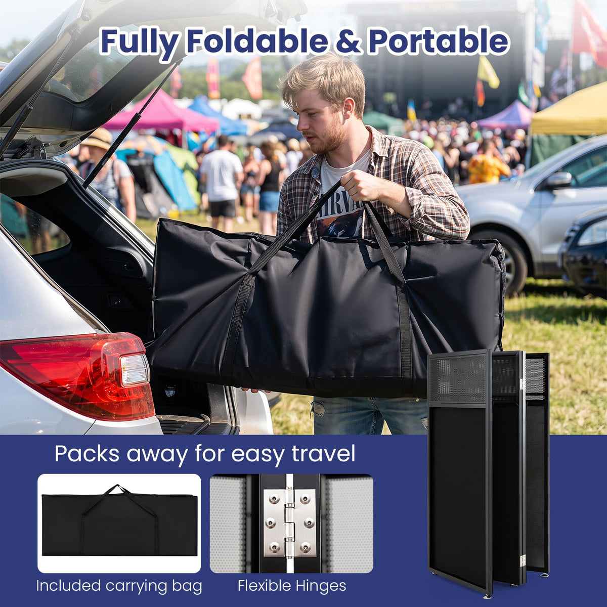 Portable DJ Booth with Scrims & Carrying Bag