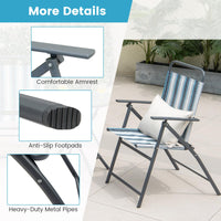 3 Piece Outdoor Folding Bistro Set with Folding Table for Outdoor/Indoor Use
