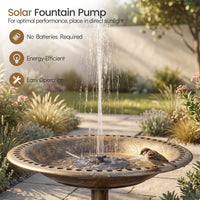 71cm Bird Bath with Solar Powered Fountain, Outdoor Pedestal Birdbath