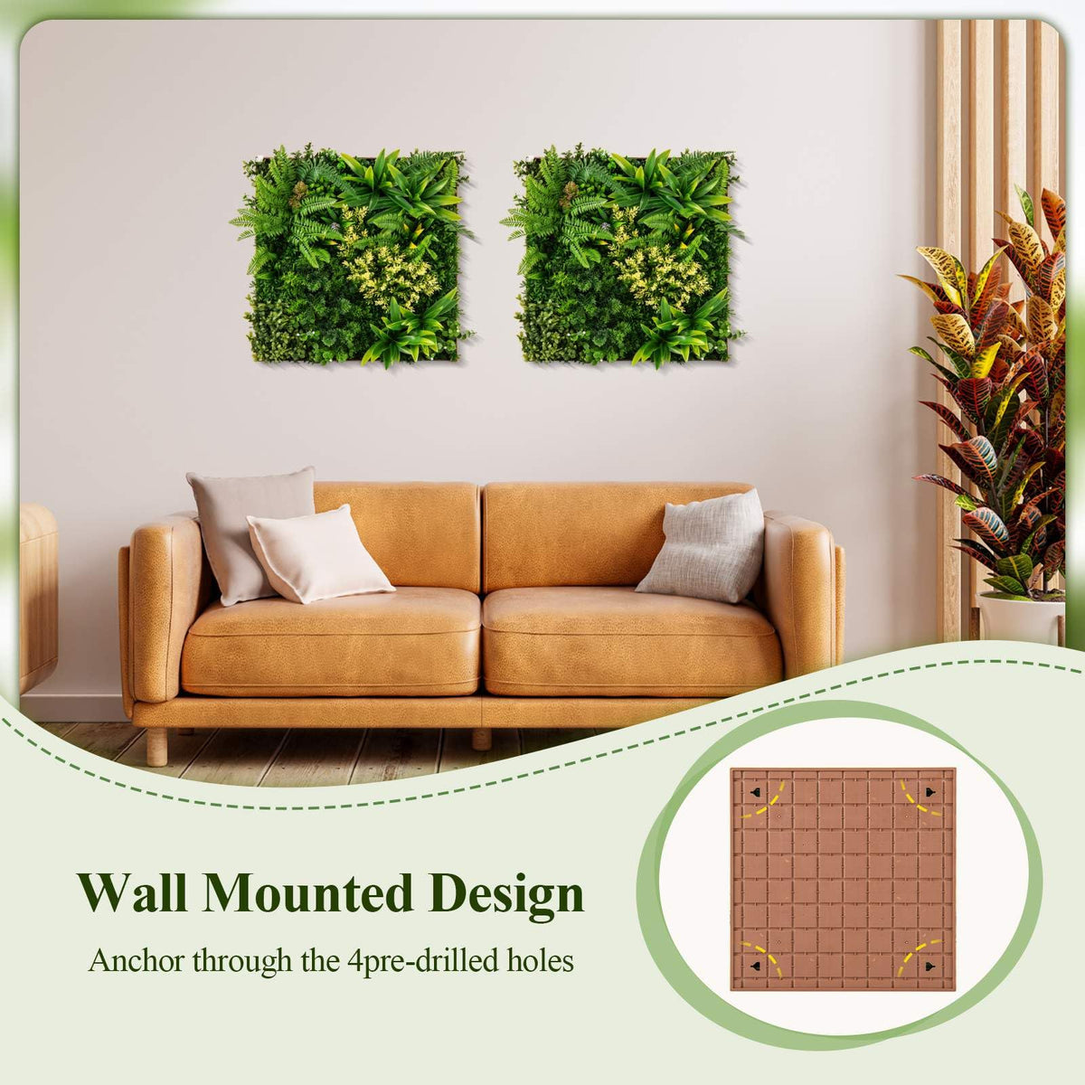 50 x 50 cm 3D Hanging Succulents with 10 Types of Mixed Faux Plants