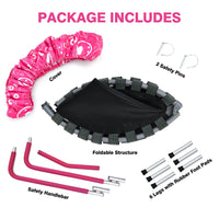 Giantex 36-Inch Mini Trampoline for Kids, ASTM Approved Foldable Rebounder Trampoline