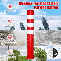 10 Pack Safety Bollard Post, 65.5 cm Delineator Post, Flexible Safety Parking Barrier with Anchor Bolt