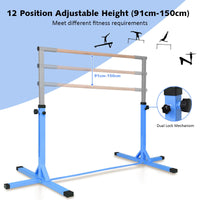 Adjustable 90CM-150CM Gymnastics Training Bar with Non-slipping Rubber Pads