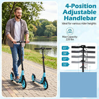 Foldable Kick Scooter for Teens Adults with Light-up Wheels