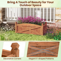 Wooden Raised Garden Bed 90 x 40 x 37 cm Rectangle Planter