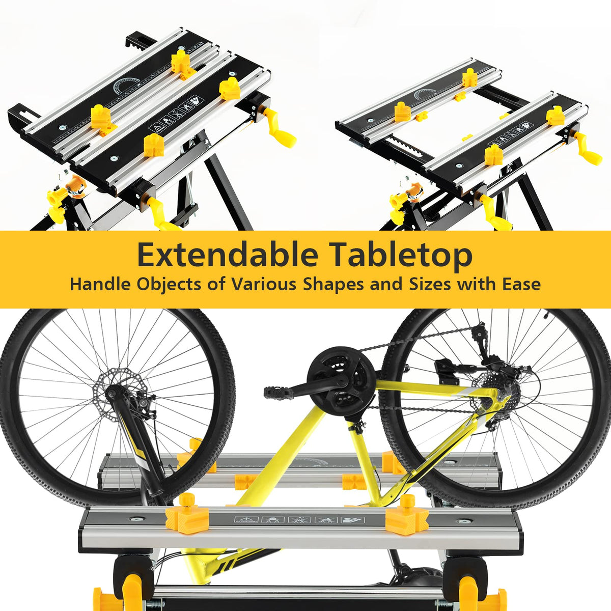 Folding Work Table 125kg Load Capacity, Portable Workbench