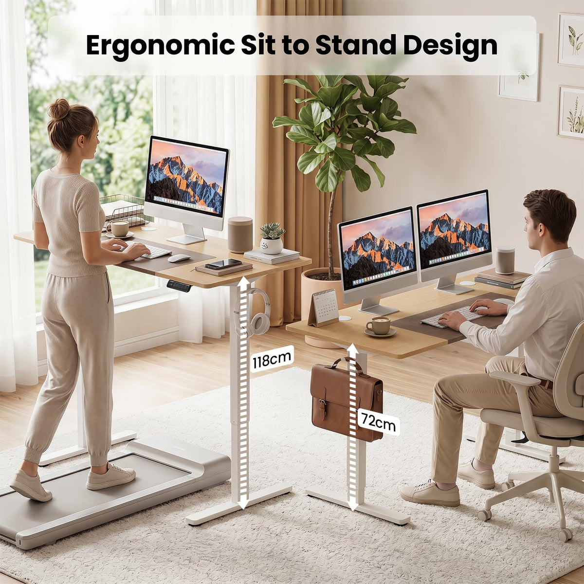 Giantex 120 CM Standing Desk, Height Adjustable Stand Up Desk