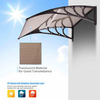 Weather-resistant Canopy for Front Door Awning Transparent Door Roof Protection