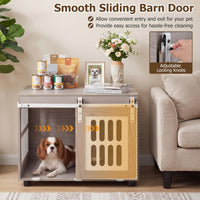 80 cm Dog Crate Furniture, Heavy Duty Indoor Wooden Dog Kennel