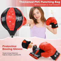 Inflatable Boxing Ball with Boxing Gloves & Air Pump for Kid