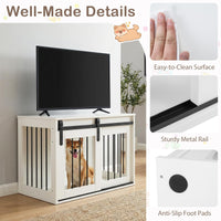 Dog Crate Furniture, 80 cm Heavy Duty Dog Kennel with Sliding Barn Door