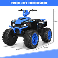 12V Electric Kids Quad ATV Ride on Car with Music and Bright LED Lights