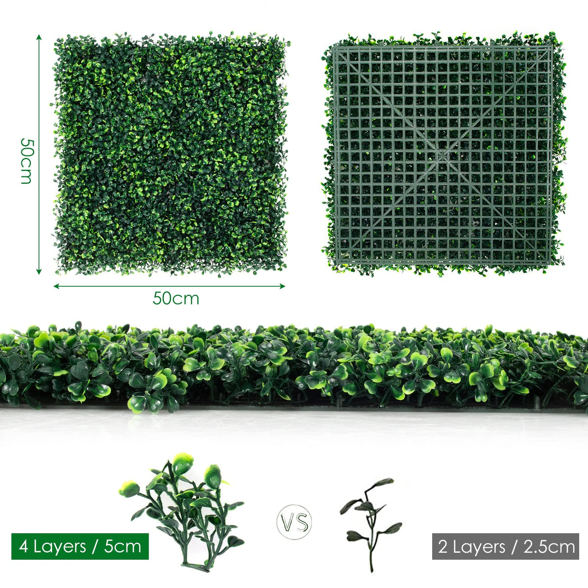 12 Pieces Artificial Plant Vertical Garden Wall Panels