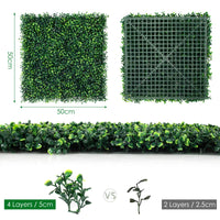 12 Pieces Artificial Plant Vertical Garden Wall Panels