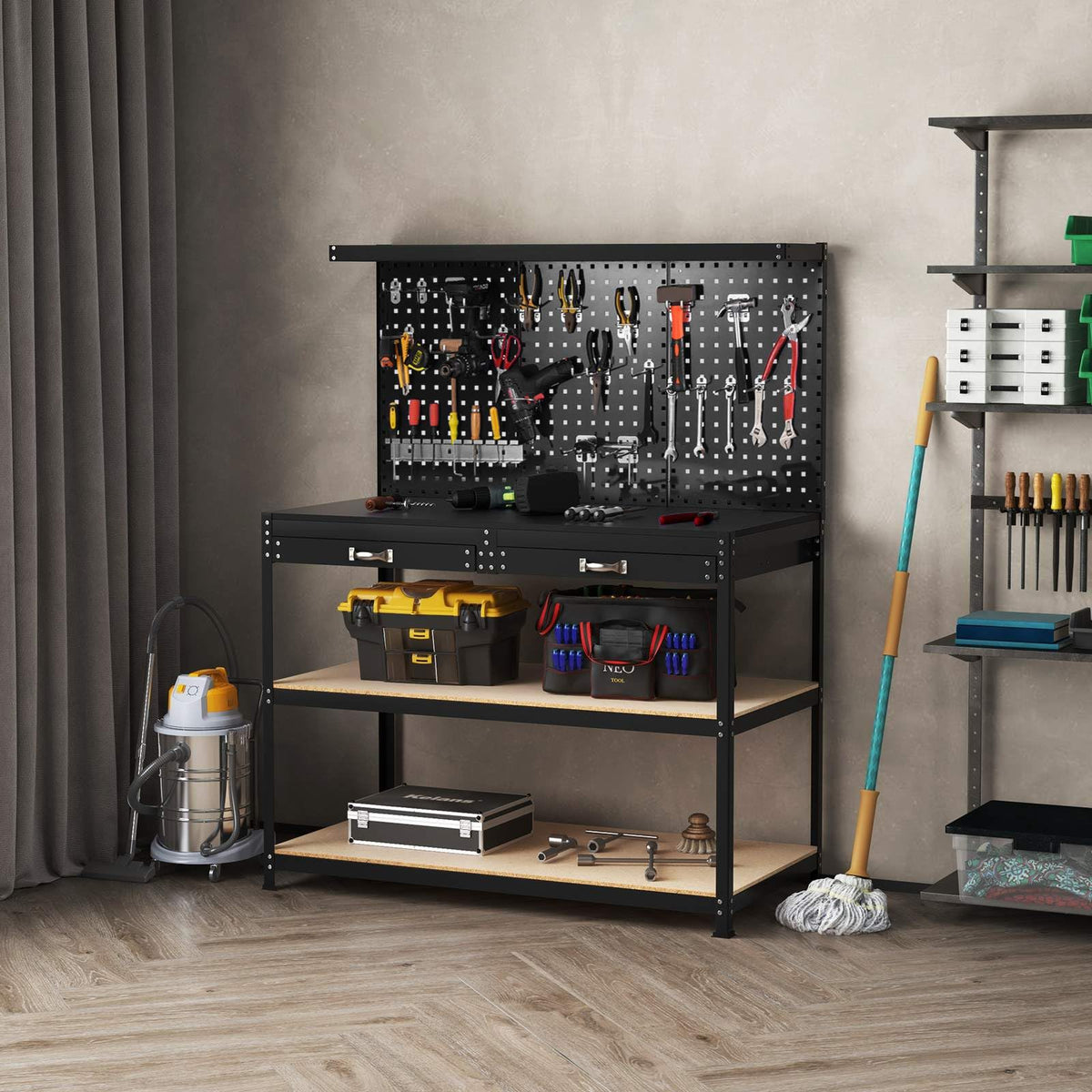121 x 61 cm Workbench, 230 kg Heavy-Duty Work Table