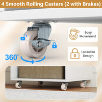 Craft Storage Cart with Mobile Drawers Shelves for Living Room