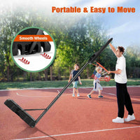 Portable Basketball Hoop, 225-305 cm Adjustable Basketball Goal System, Outdoor Basketball Hoop & Goal with 112 cm Shatterproof Backboard