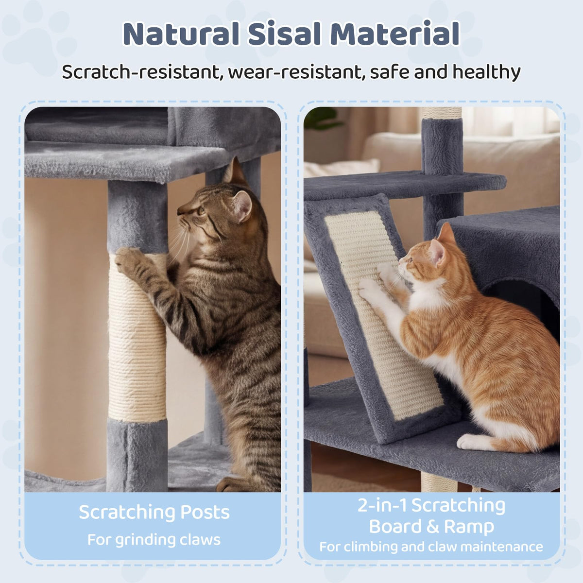 Cat Tree Tower for Indoor Cats Multi-Level Cat Condo with Plush Top Perch