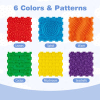6 PCS Sensory Mats for Kids with Rich Colors for Children Aged 3+ Years Old
