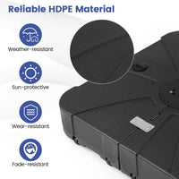 Outdoor Cantilever Umbrella Base w/Wheels,Heavy-Duty Offset Patio Umbrella Stand