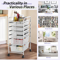 Giantex Rolling Storage Cart with 6 Drawers, Multifunctional Art Craft Tools Organizer on Wheels