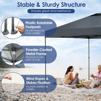 3m x 3m Height-Adjustable & Tiltable Pop-up Canopy with Carry Bag