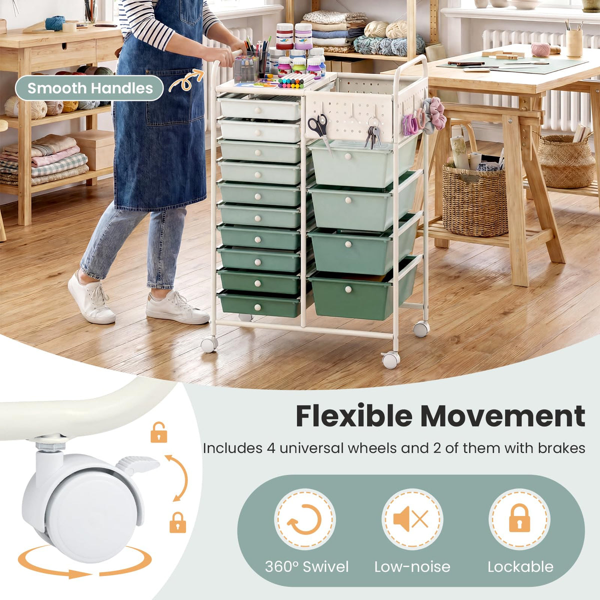 Giantex 14-Drawer Rolling Cart on Wheels