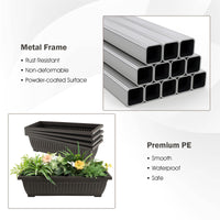 160 cm Vertical Raised Garden Bed, 4-Tier Elevated Planter Box