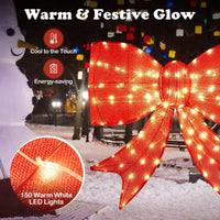 93 CM Lighted Christmas Bow Decoration