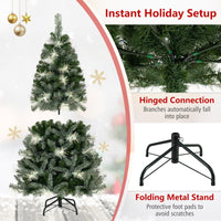 152/183 cm Pre-Lit Artificial Christmas Tree w/ 190/270 LED Lights