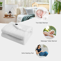 Electric Blanket Heated Mattress Pad with Overheat Auto-Off