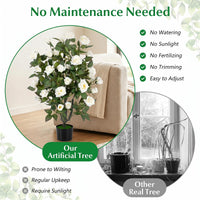 90cm Artificial Rose Tree Free Maintenance for Home Office Porch