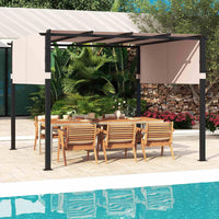 3 x 3 M Flat Top Pergola with Retractable Canopy
