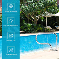 83 × 57 cm 304 Stainless Steel Swimming Pool Hand Rail