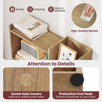 Giantex 6-Tier Bookshelf, Wooden Bookcase with 2 Anti-Tipping Kits