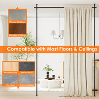 Heavy-Duty Metal Partition Room Separator for Apartment and Bedroom