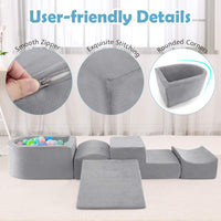 5-Piece Kids Climb and Crawl Soft Playset with Machine-Washable Covers