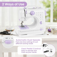 Mini Sewing Machine with 12 Built-in Stitches for Beginners