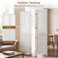 Giantex 170 cm Folding Room Divider, 3 Panel Wooden Privacy Screen