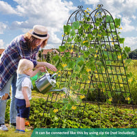 2 Pack 220cm x 50cm Metal Garden Trellis Outdoor Decorative for Climbing Plants