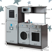 Pretend Play Toy Set with Washing Machine for Age 3+