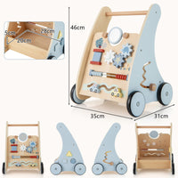Wooden Baby Walker with Storage for Motor Skill Development