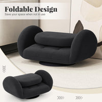 Giantex Swivel Floor Chair Folding Gaming Chair with Adjustable Backrest