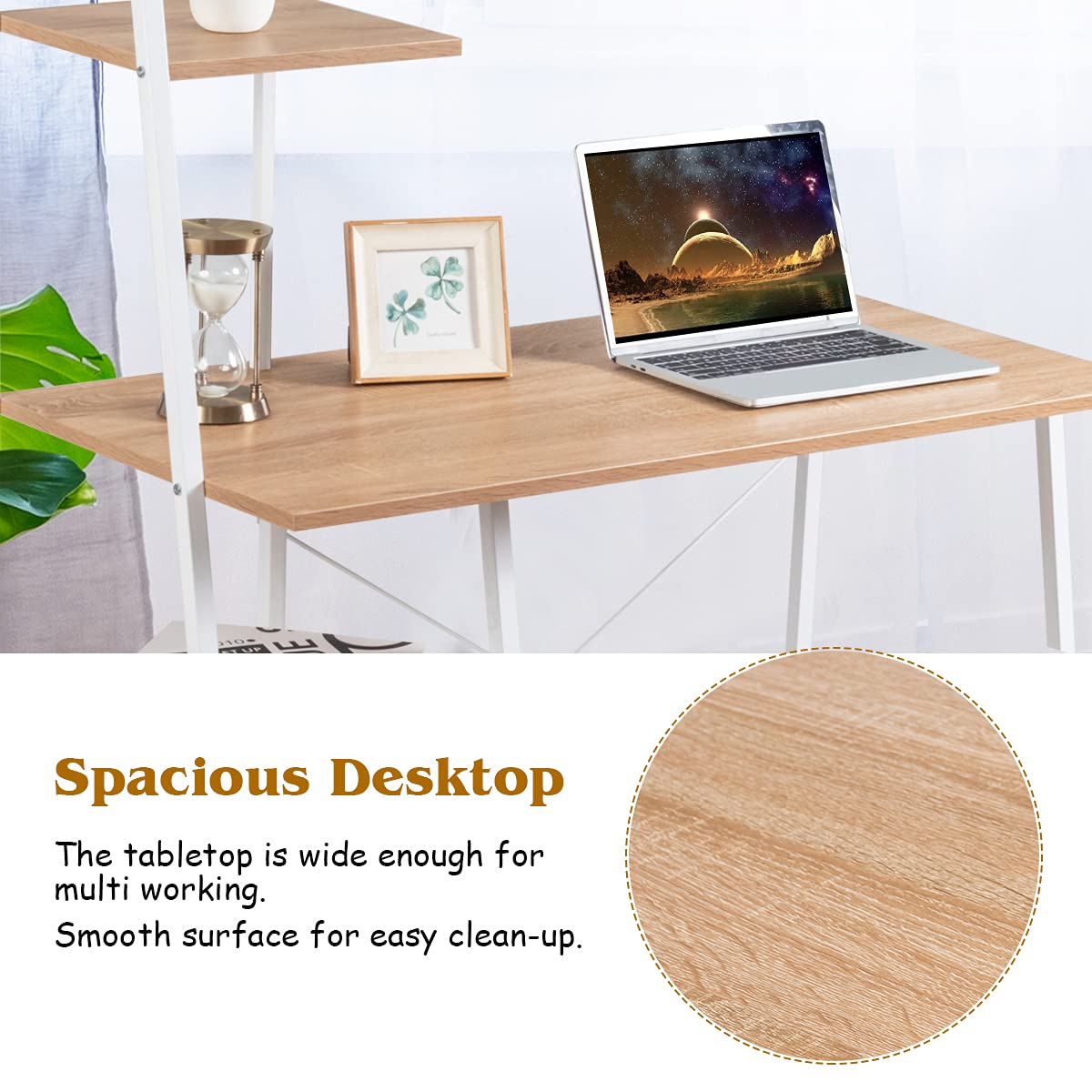 Computer Desk, Wooden Home Office Desk Writing Table