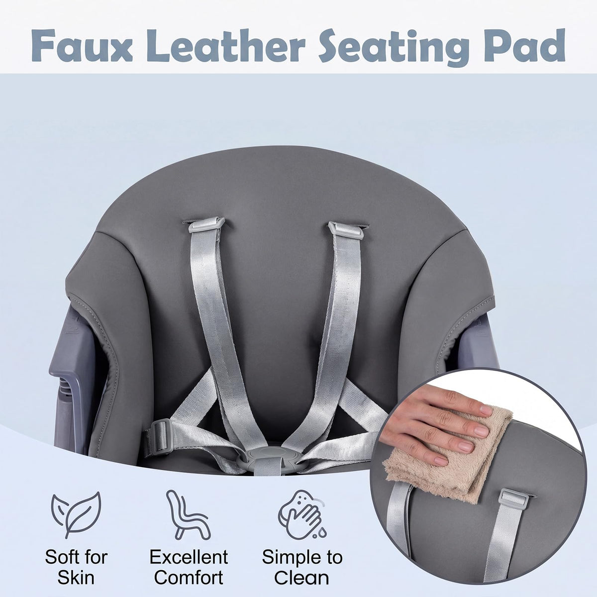 3-in-1 Washable Baby High Chair