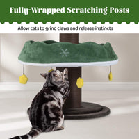 179 CM Tall Christmas Cat Tree, Multi-Level Kitten Tower with 3 Plush Platforms