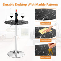 Giantex Modern Bar Table w/Marble Patterns