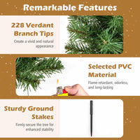 6-Pack Pre-Lit Artificial Christmas Tree 45CM Solar Powered Mini Xmas Trees