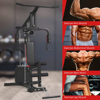 Ergonomic Workout Equipment with Pulley, Arm and Leg Developer for Total Body Training